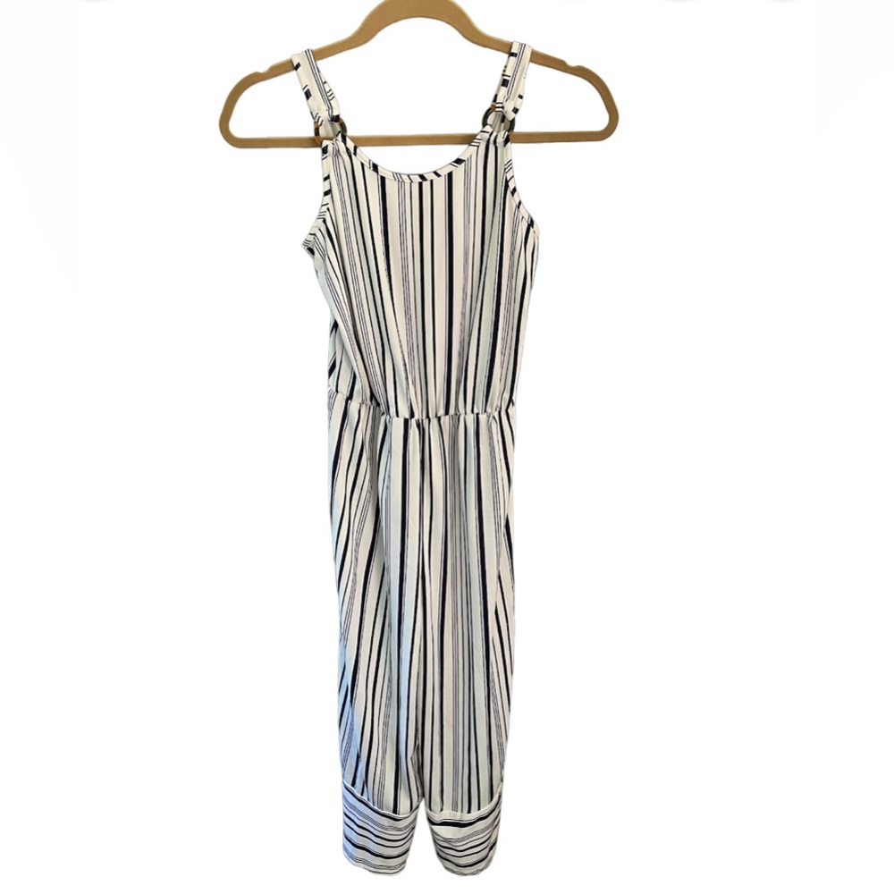 Love Maddie Girls Jumpsuit Size 12 Striped Sleeveless Pantsuit One Piece Romper